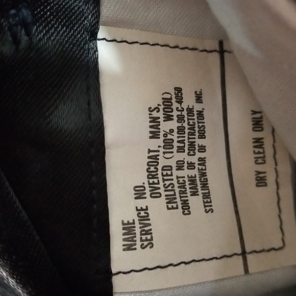 Sterlingwear of Boston Inc. men sz 42 100% wool pea coat black nautical buttons - Picture 8 of 12